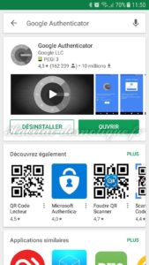 Google Authenticator 169x300 - [TUTORIEL] Double authentification avec Jeedom