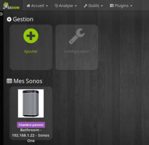 Sonos One Equipement