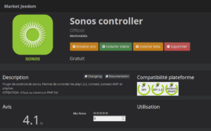 Sonos One plugin 300x187 - [TUTORIEL] Associer le Sonos One avec Jeedom