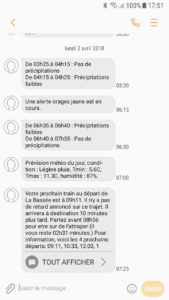 Free Mobile SMS exemple