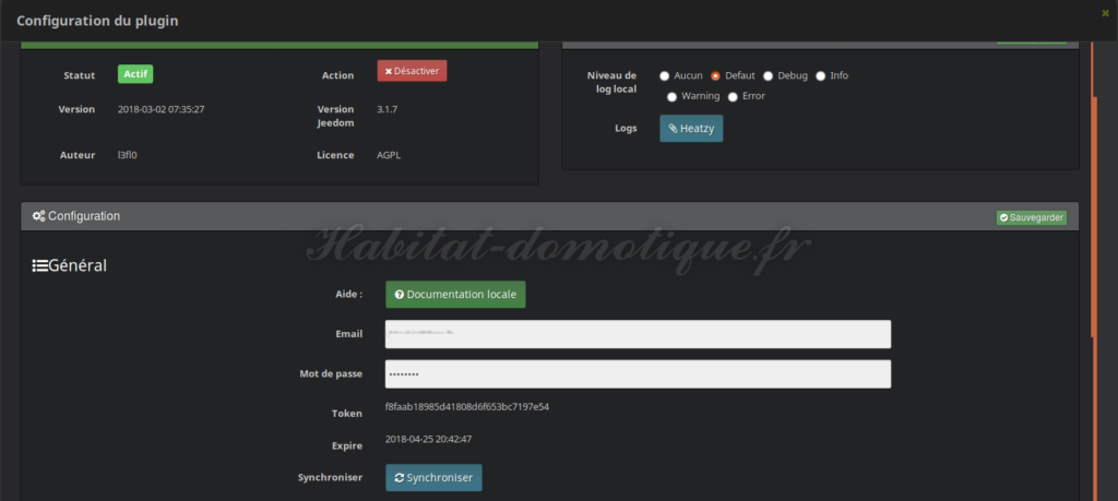 heatzy flam Config 1024x459 - [TUTORIEL] Piloter son chauffage avec Heatzy et Jeedom