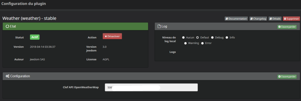 Prévisions météo Config1