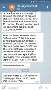 Prévisions météo Telegram