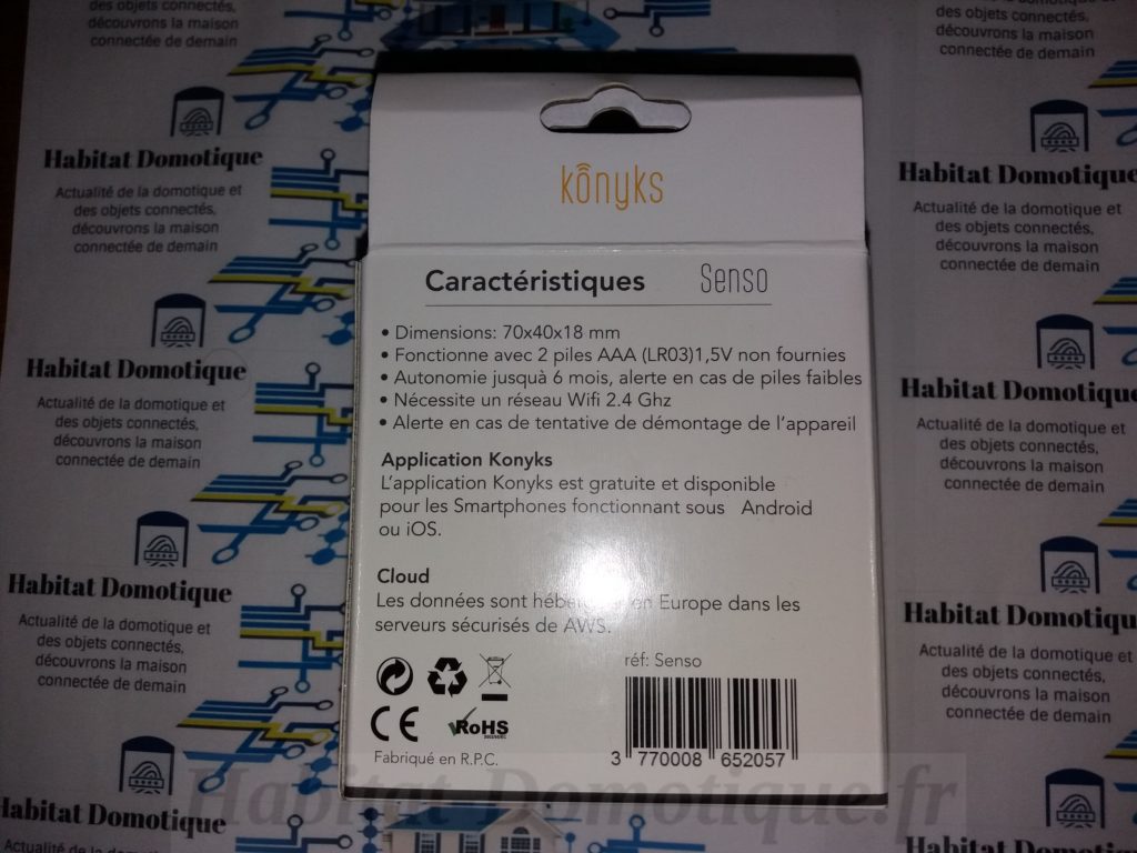 Présentation détecteur ouverture WiFi Senso Konyks 03 1024x768 - Test du détecteur d'ouverture WiFi Senso de Konyks