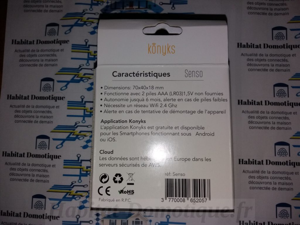 Test du détecteur d'ouverture WiFi Senso de Konyks Présentation détecteur ouverture WiFi Senso Konyks 03 1024x768 - Test du détecteur d'ouverture WiFi Senso de Konyks