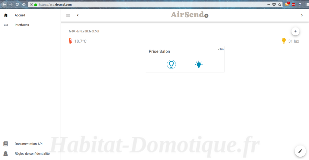 AirSend API 01 1024x530 - Test de la solution domotique AIRSEND de DEVMEL