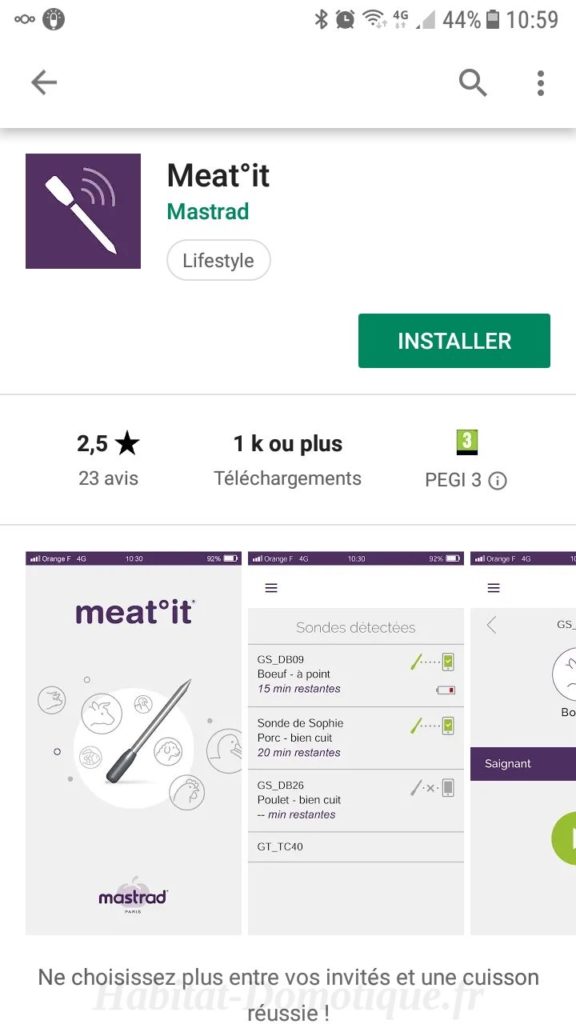 Thermomètre Connecté Meatit Application 01 576x1024 - Test du thermomètre de cuisson connecté Meat it