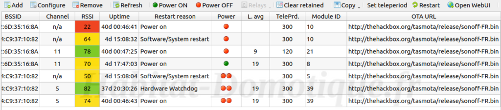 Tasmota Device Manager Presentation 03 1024x225 - Monitorer ses équipements avec Tasmota Device Manager